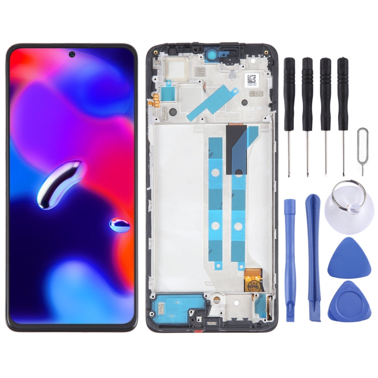 ⁧شاشة LCD المادية OLED لتجميع كامل مع الإطار⁩, For Xiaomi Redmi Note 11 Global, For Xiaomi Poco M4 Pro 4G, For Xiaomi Redmi Note 11S 4G, For Xiaomi Redmi Note 10 Pro 4G, For Xiaomi Redmi Note 10 Pro Max, For Xiaomi Redmi Note 10 Pro India              ...