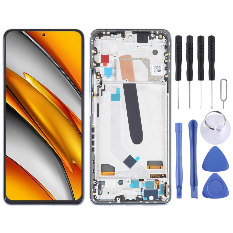 شاشة LCD مع إطار لهواتف شاومي Mi 11i / Poco F3 / Redmi K40 مجموعة كاملة