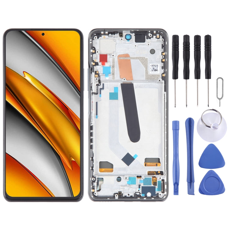 شاشة LCD مع إطار لهواتف شاومي Mi 11i / Poco F3 / Redmi K40 مجموعة كاملة