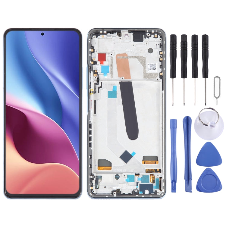 شاشة LCD مع إطار لهواتف شاومي Mi 11i / Poco F3 / Redmi K40 مجموعة كاملة