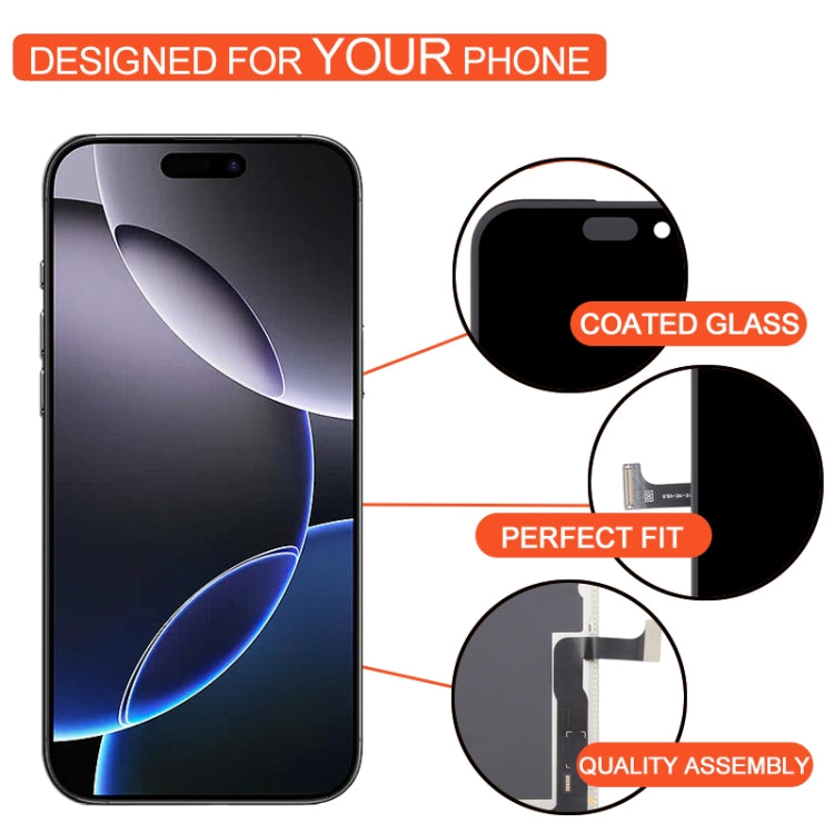 ⁧شاشة DD OLED LCD مع مجموعة كاملة من المحول الرقمي⁩, For iPhone 15 Pro (Soft OLED), For iPhone 14 Pro (Soft OLED), For iPhone 13 Pro (Soft OLED), For iPhone 13 (Soft OLED), For iPhone 12 Pro Max(Hard OLED)