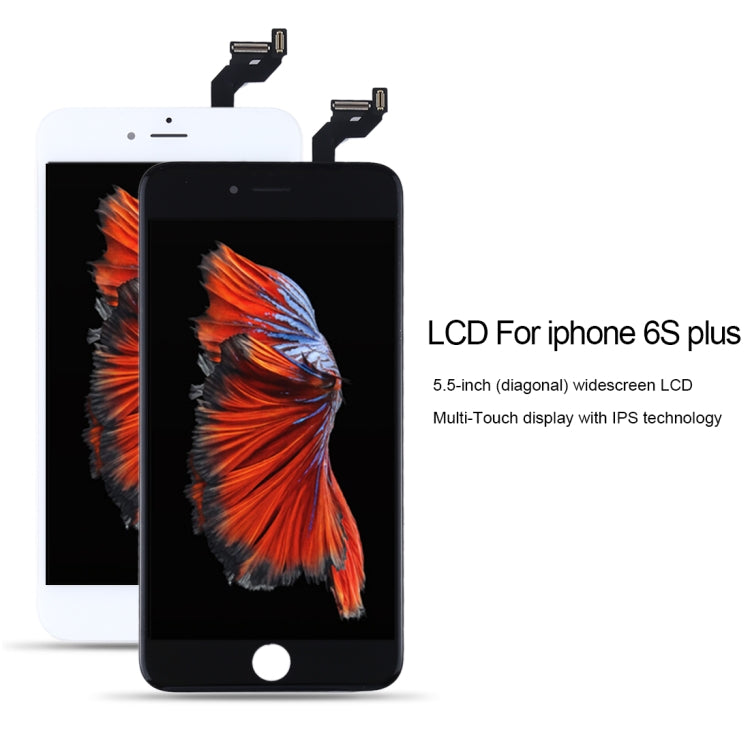 Complete LCD screen and digitizer assembly for iPhone 6S Plus, i6S Plus Original White, i6S Plus Original Black