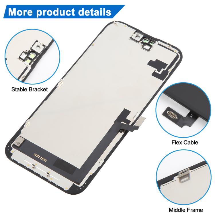 ⁧لشاشة iPhone 16 Plus HD+ incell مع محول رقمي تجميع كامل⁩, For iPhone 16 Plus(HD+ incell)