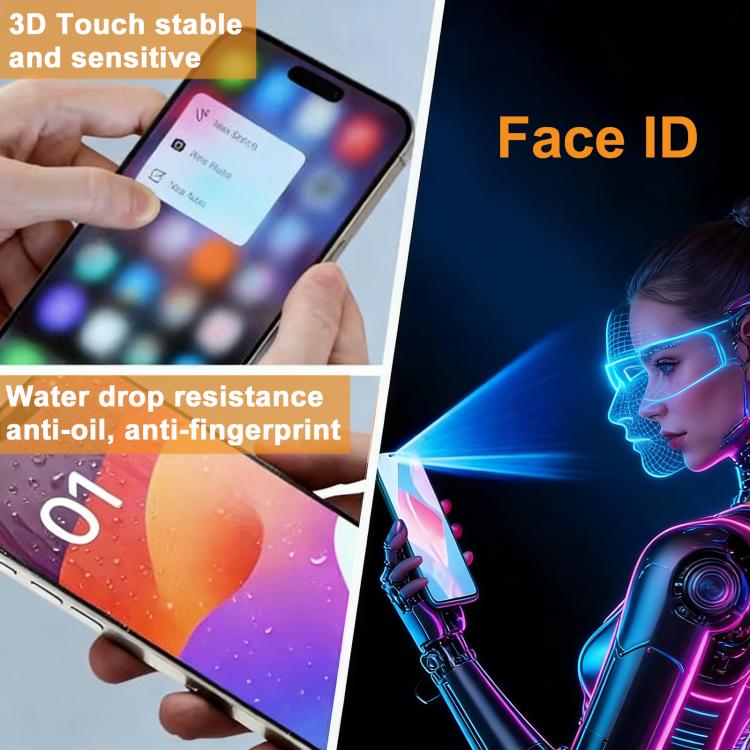شاشة OLED ناعمة مع قطرات ماء على السطح ولمظهر استجابة لمس