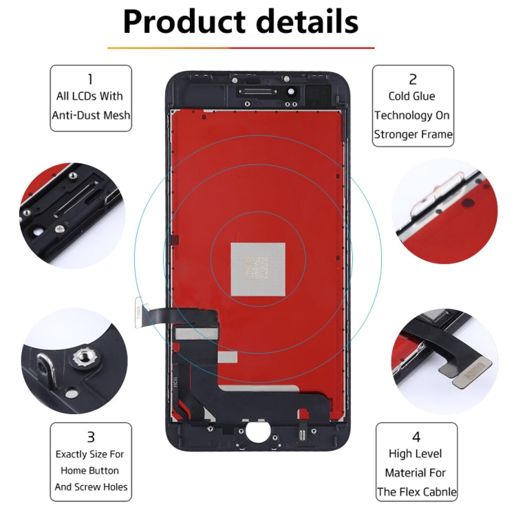 Original LCD Screen and Digitizer Assembly for iPhone 8 Plus, i8 Plus Original Black, i8 Plus Original White