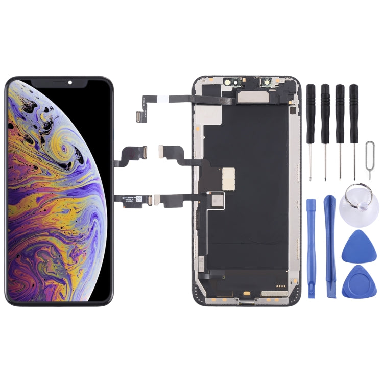 Original LCD Screen and Digitizer Assembly with Earpiece Flex Cable for iPhone XS Max, For iPhone XS Max(Original)