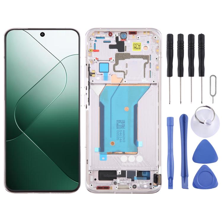 شاشة AMOLED أصلية كاملة مع إطار لهاتف شاومي 14