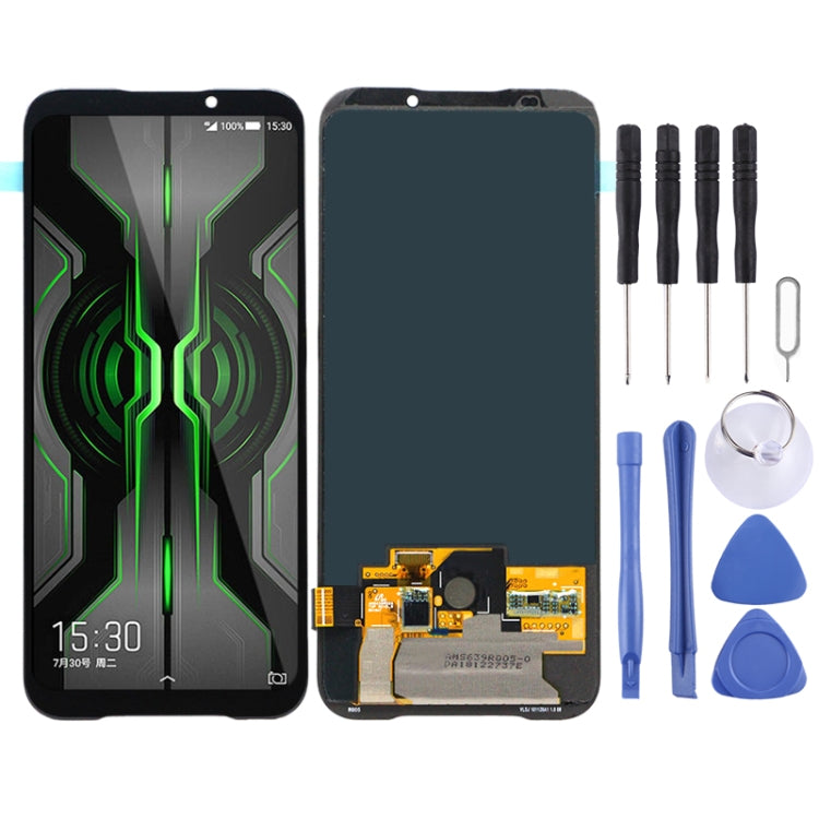 شاشة AMOLED أصلية كاملة مع محول رقمي لهاتف شاومي Black Shark 2 Pro