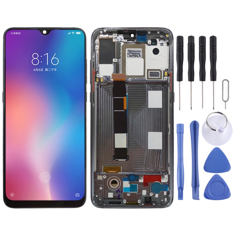 شاشة AMOLED أصلية كاملة مع إطار لهاتف شاومي Mi 9