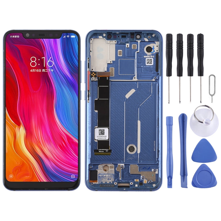شاشة LCD وإطار ومفاتيح جانبية شاومي Mi 8 مجموعة كاملة