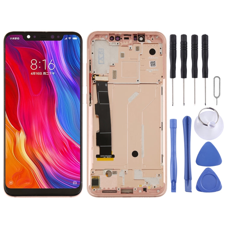 شاشة LCD وإطار ومفاتيح جانبية شاومي Mi 8 مجموعة كاملة