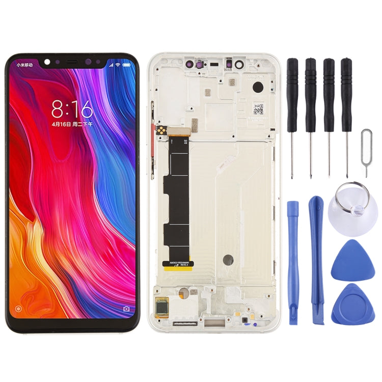 شاشة LCD وإطار ومفاتيح جانبية شاومي Mi 8 مجموعة كاملة