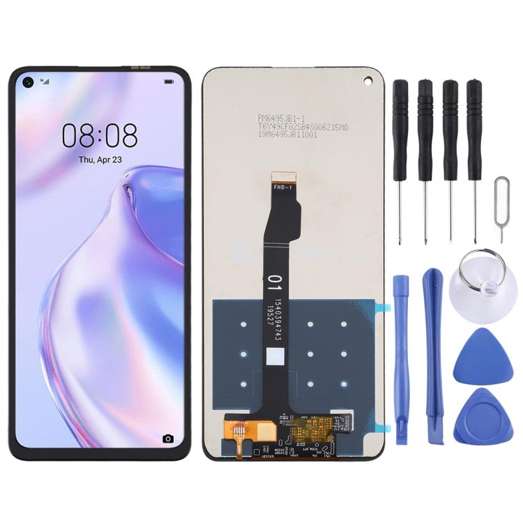شاشة LCD ومحول رقمي لهواوي P40 Lite 5G مجموعة كاملة