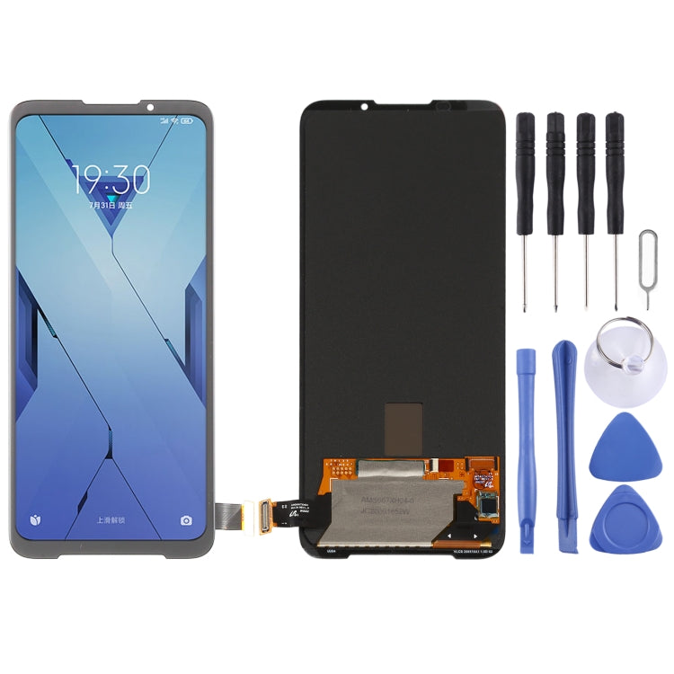 ⁧مجموعة كاملة لشاشة LCD ومحول رقمي من مادة AMOLED الأصلية لهاتف Xiaomi Black Shark 3S⁩, For Xiaomi Black Shark 3S(AMOLED Material)