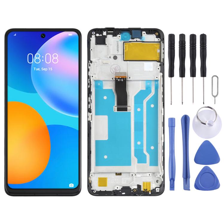 ⁧مجموعة كاملة لشاشة LCD ومحول رقمي مع إطار لهاتف Huawei P Smart 2021⁩, For Huawei P Smart 2021
