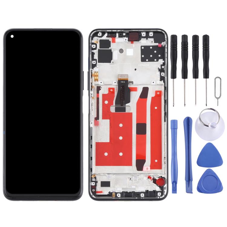⁧مجموعة كاملة لشاشة LCD ومحول رقمي مع إطار لهاتف Huawei P40 Lite 5G⁩, For Huawei P40 Lite 5G