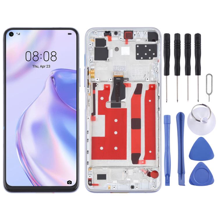⁧مجموعة كاملة لشاشة LCD ومحول رقمي مع إطار لهاتف Huawei P40 Lite 5G⁩, For Huawei P40 Lite 5G
