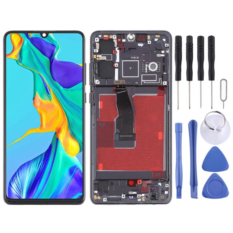 شاشة LCD كاملة مع إطار لهاتف هواوي P30