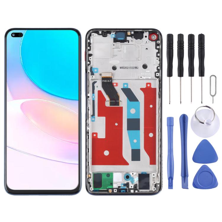 ⁧شاشة LCD الأصلية ومحول رقمي كامل مع إطار لهاتف Huawei Nova 8i⁩, For Huawei Nova 8i