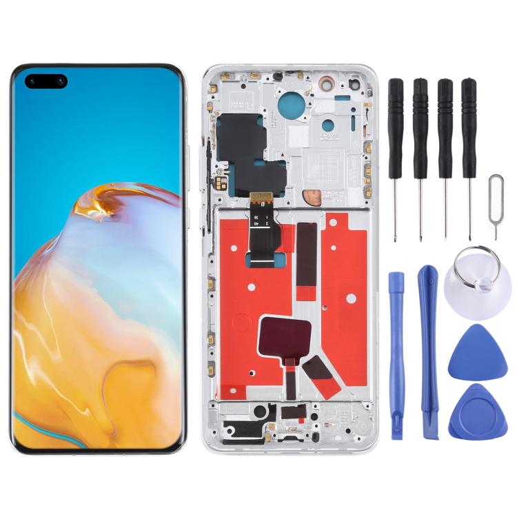 Original screen with frame for Huawei P40 Pro, complete.