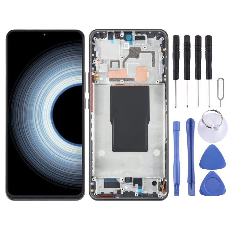 Original full AMOLED screen with frame for Xiaomi Redmi K50 Ultra
