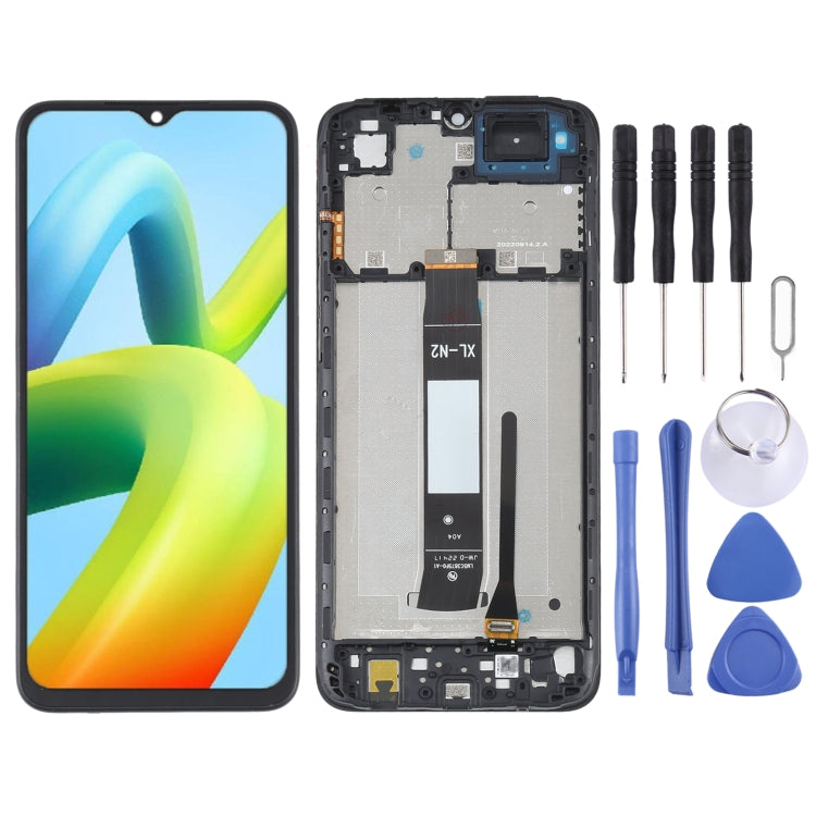 شاشة LCD أصلية كاملة مع إطار لهواتف شاومي Redmi A1 وA1+
