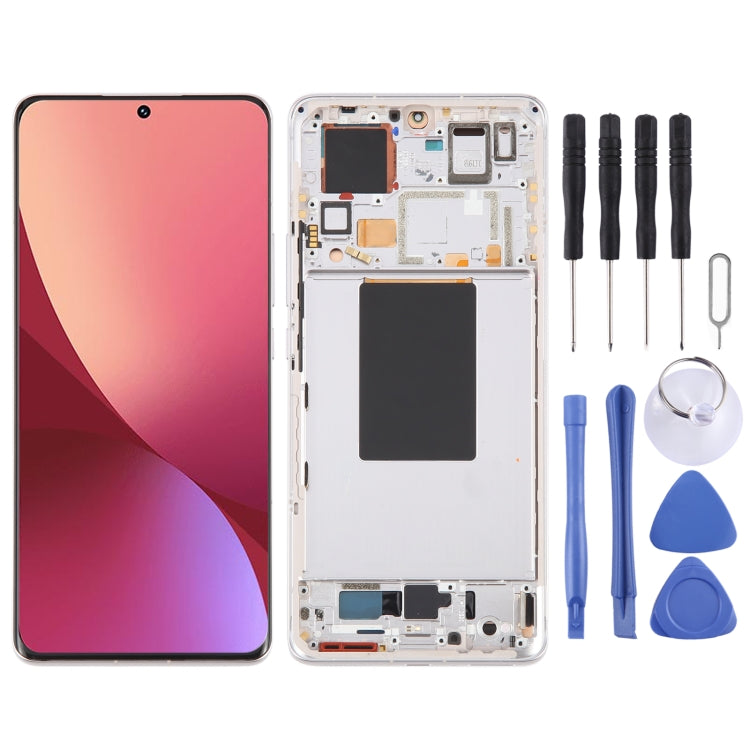 شاشة AMOLED أصلية كاملة مع إطار لهاتف شاومي 12 Pro
