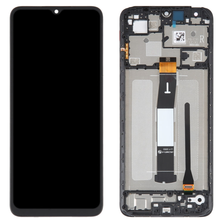 شاشة AMOLED أصلية كاملة مع إطار لهاتف شاومي Redmi 12C