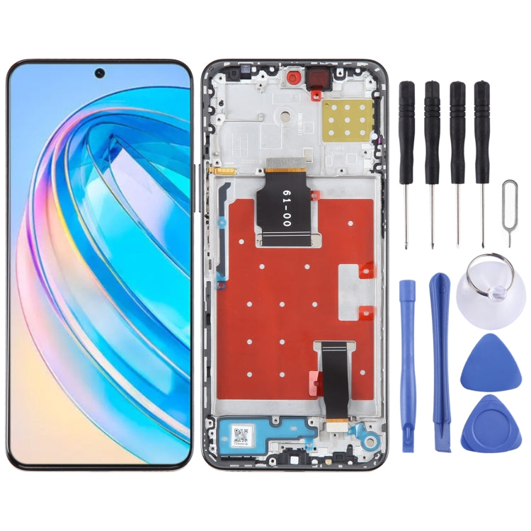 شاشة LCD أصلية كاملة مع إطار لهاتف هونور X8a