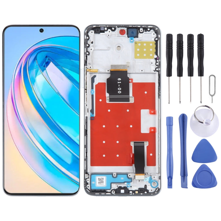 شاشة LCD أصلية كاملة مع إطار لهاتف هونور X8a