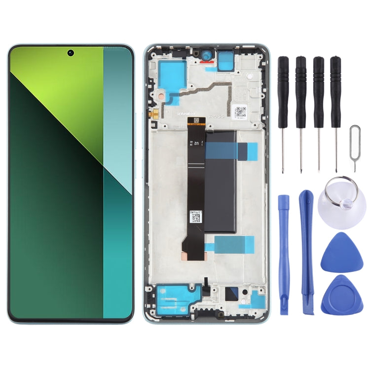 شاشة AMOLED أصلية شاومي Redmi Note 13 Pro 5G مع إطار