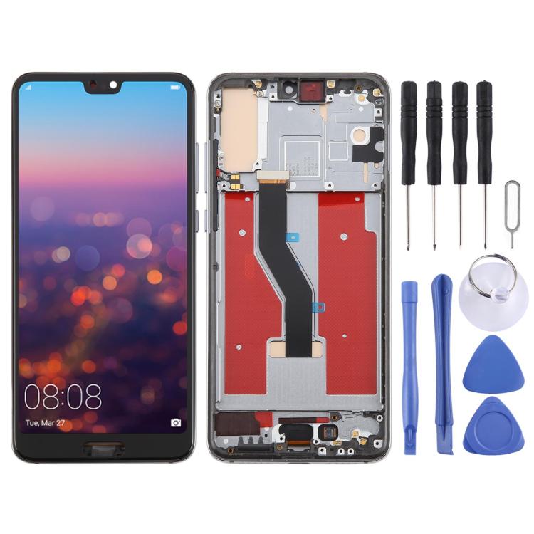 ⁧شاشة TFT LCD لهاتف Huawei P20 Pro مع محول رقمي كامل مع إطار، لا يدعم التعرف على بصمة الإصبع⁩, For Huawei P20 Pro(TFT)