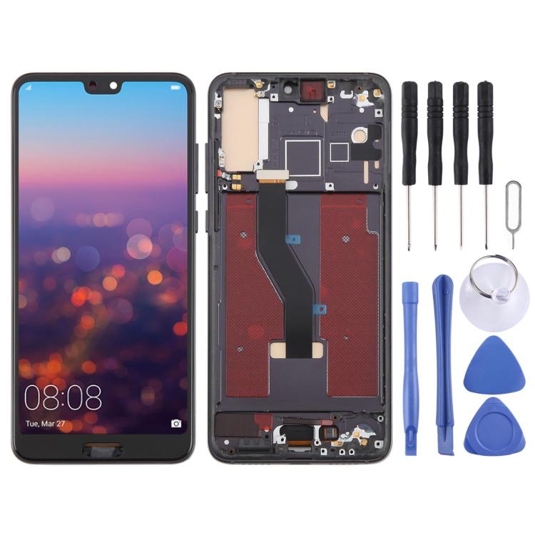 ⁧شاشة TFT LCD لهاتف Huawei P20 Pro مع محول رقمي كامل مع إطار، لا يدعم التعرف على بصمة الإصبع⁩, For Huawei P20 Pro(TFT)