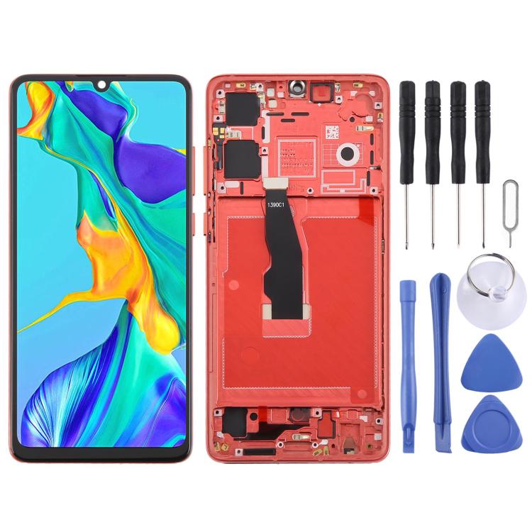 شاشة TFT LCD مع إطار لهواوي P30 مجموعة كاملة (بدون بصمة)