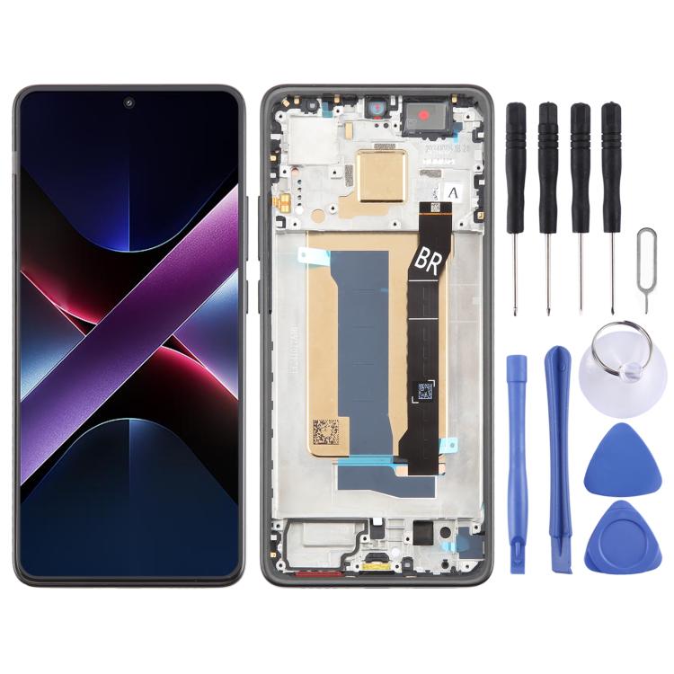 شاشة AMOLED أصلية شاومي Poco X7 Pro مع إطار